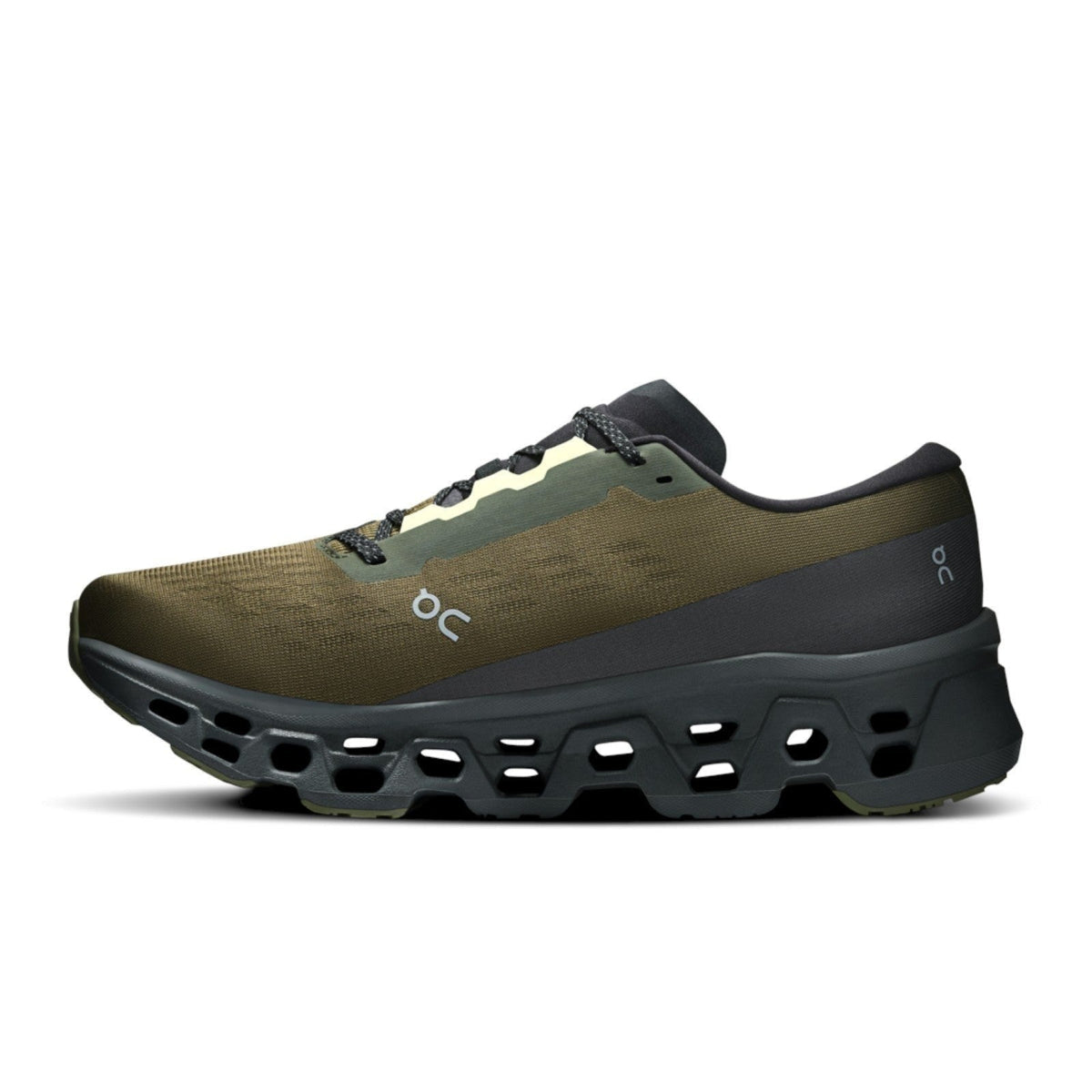 On Cloudmonster 3 Running Shoes - Olive Green / Black