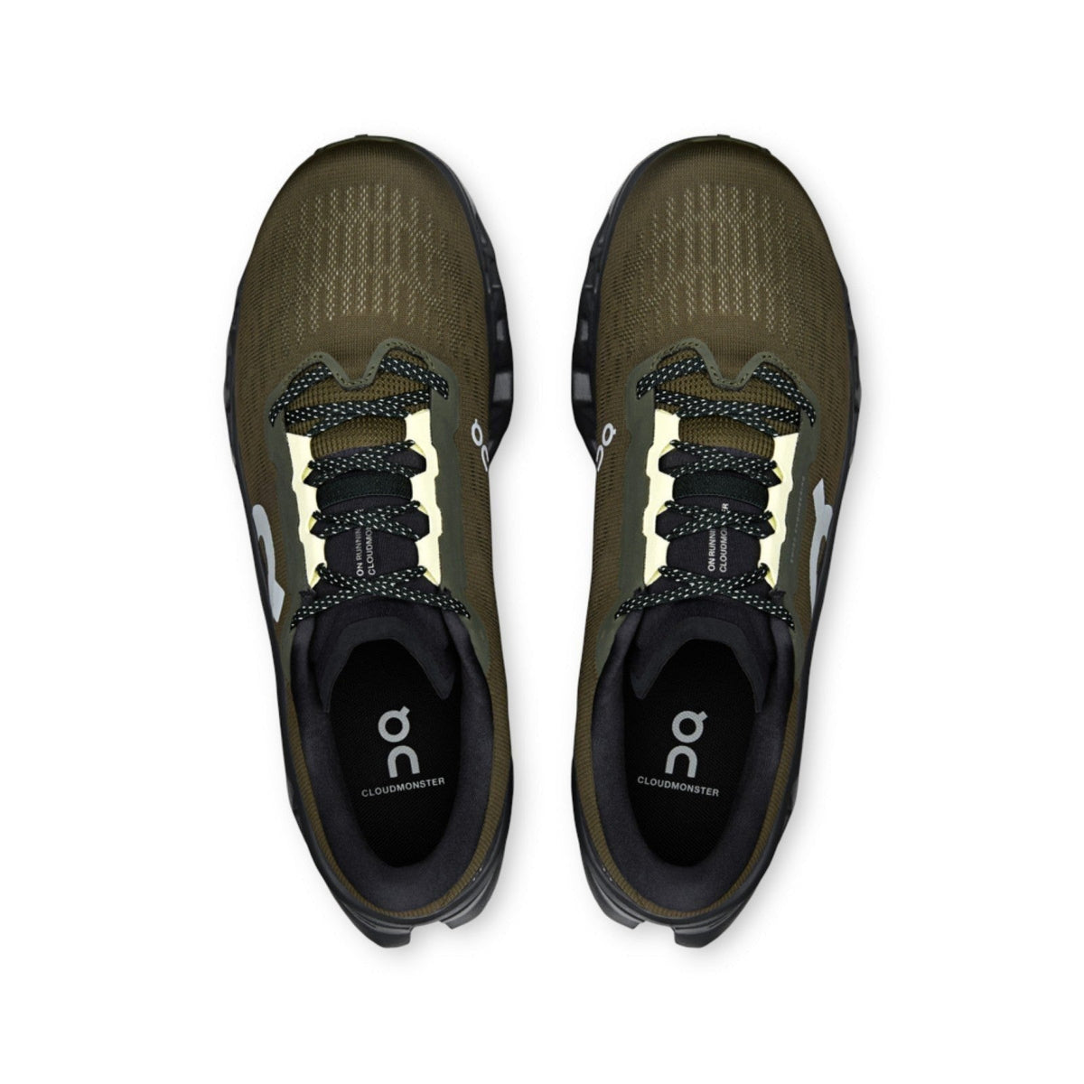 On Cloudmonster 3 Running Shoes - Olive Green / Black