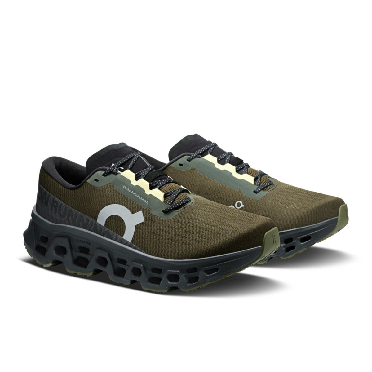On Cloudmonster 3 Running Shoes - Olive Green / Black
