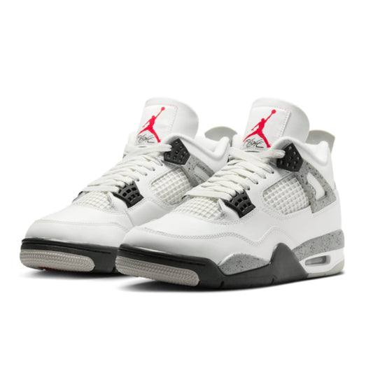 Air Jordan 4 'White Cement' (2025) White Leather Sneakers