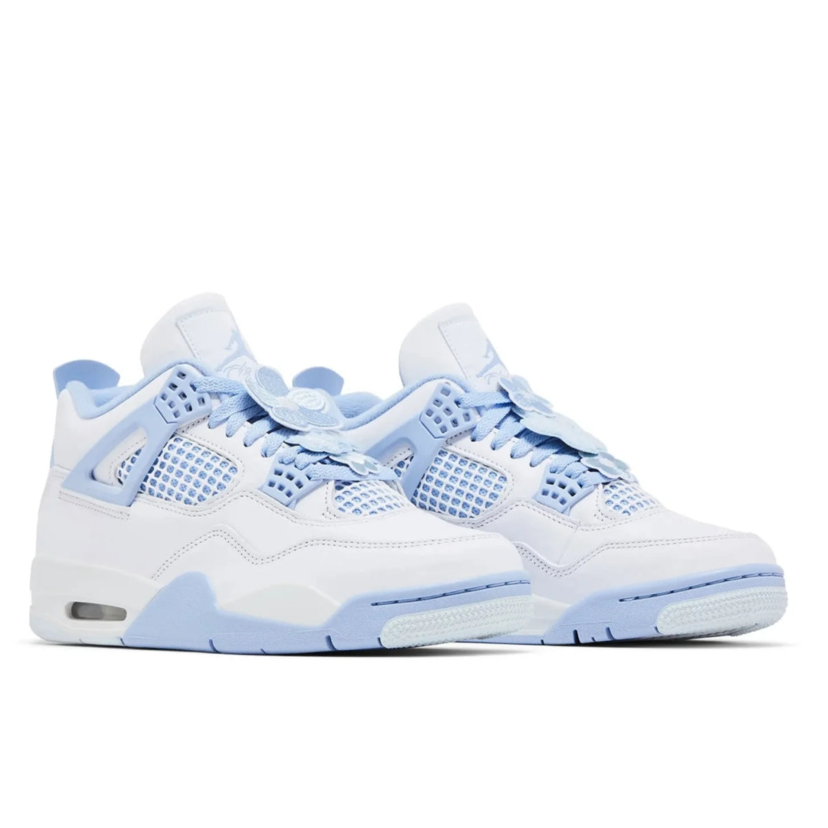 Air Jordan 4 "Aluminium Forget Me Not" White & Blue Sneakers