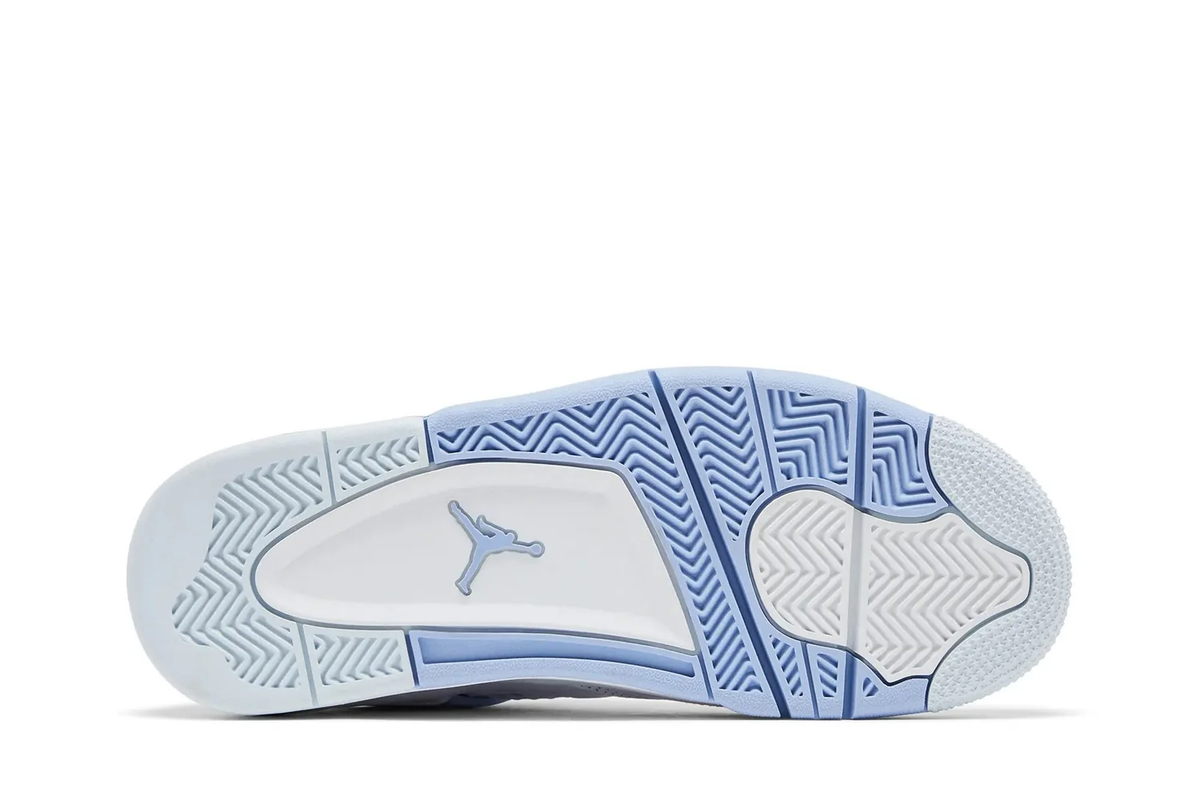 Air Jordan 4 "Aluminium Forget Me Not" White & Blue Sneakers