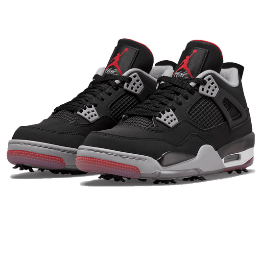 Air Jordan 4 Golf 'Bred' – Black & Red Golf Shoes