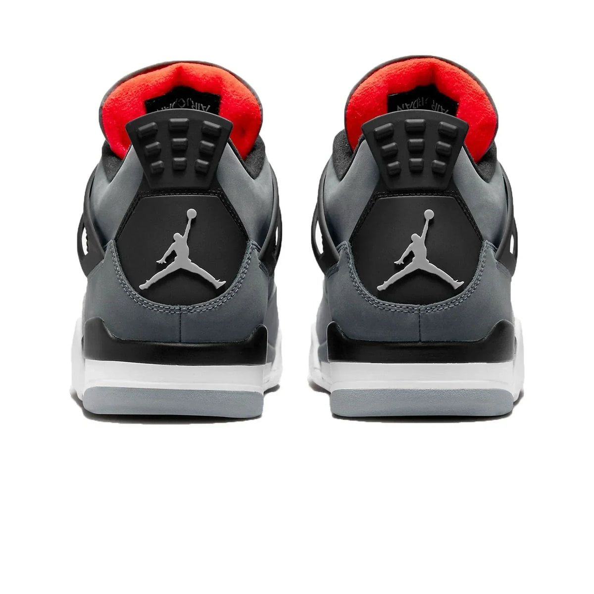 Air Jordan 4 Retro 'Infrared' – Grey Nubuck Sneakers