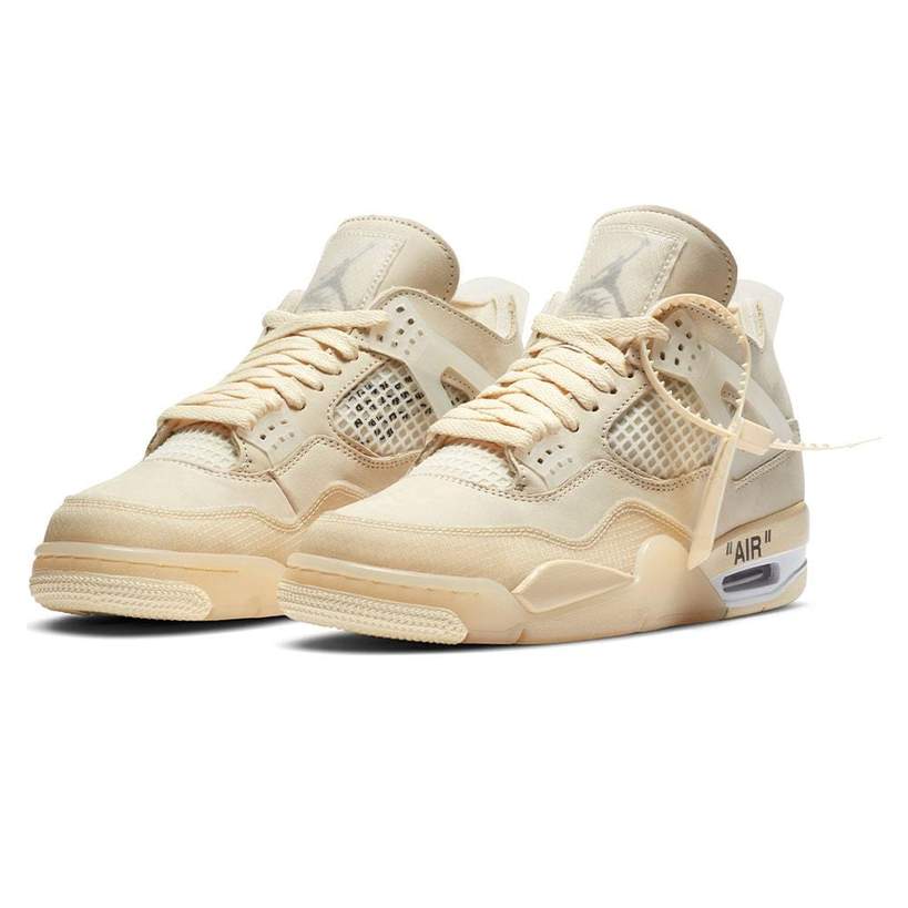 Air Jordan 4 x Off-White 'Sail' Women's Sneakers