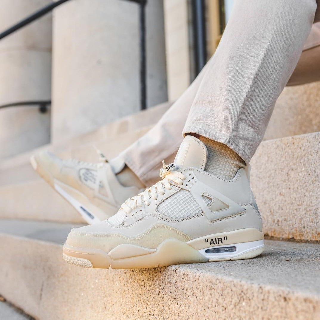 Air Jordan 4 x Off-White 'Sail' Women's Sneakers