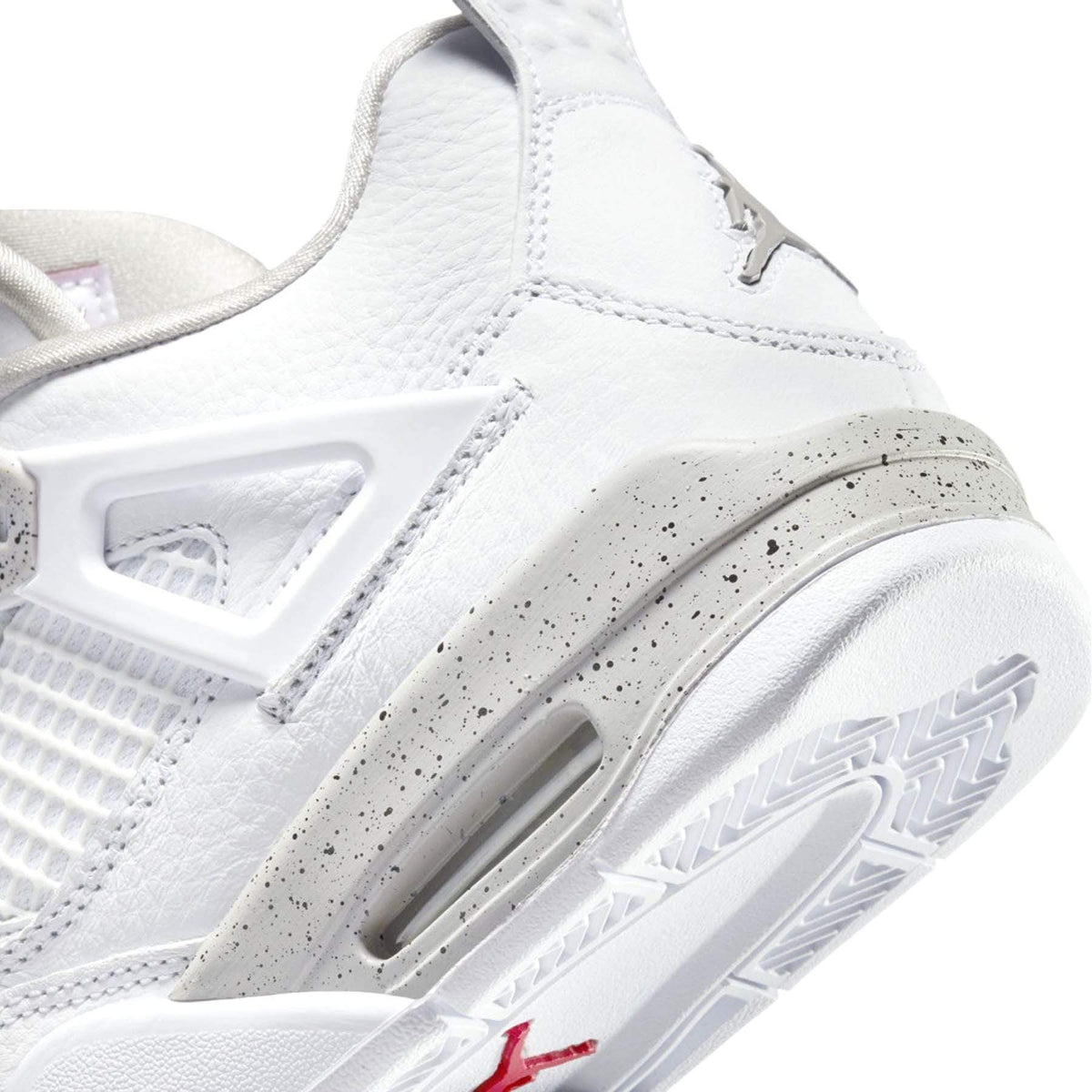 Air Jordan 4 'White Oreo' White Leather Sneakers