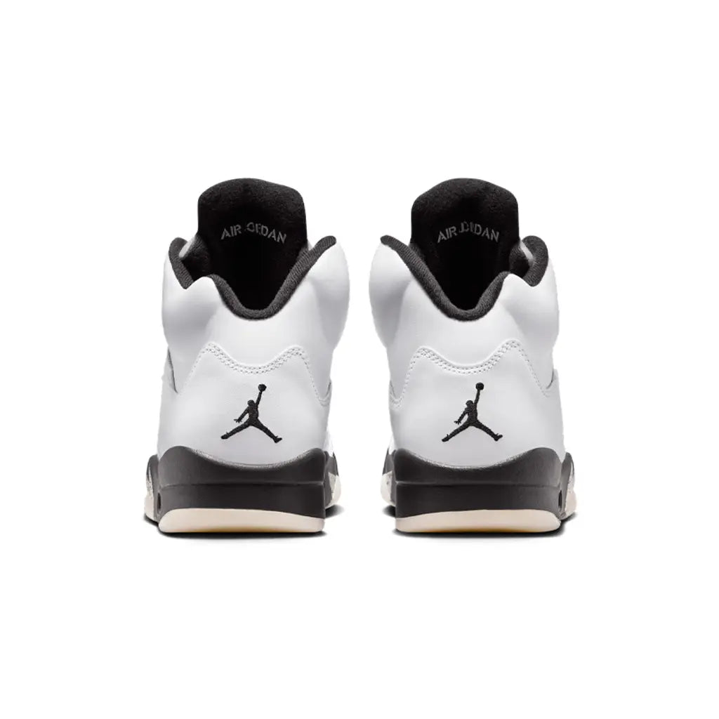 Air Jordan 5 'Reverse Metallic' White Leather Sneakers