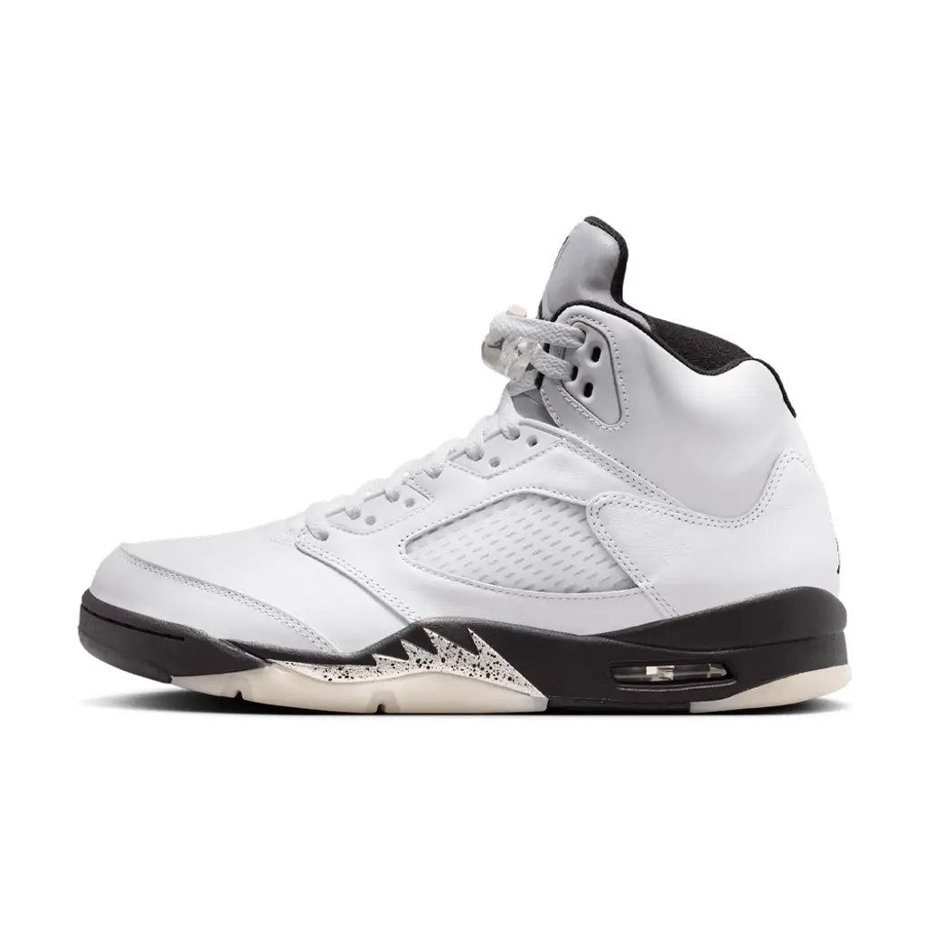 Air Jordan 5 'Reverse Metallic' White Leather Sneakers
