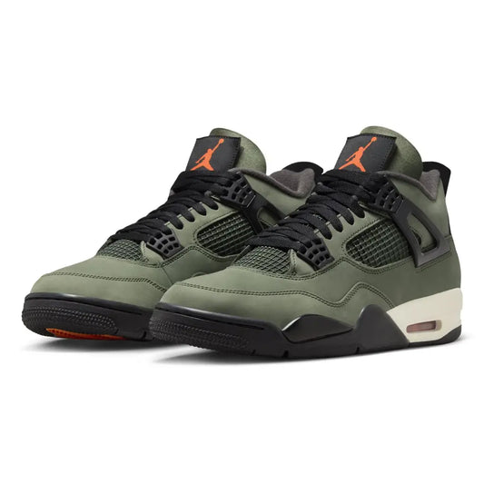 Air Jordan 4 x UNDEFEATED (2025) – Olive Suede Sneakers