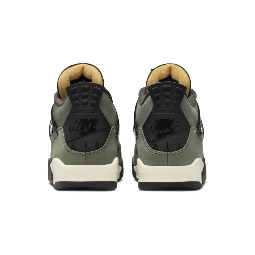 Air Jordan 4 x UNDEFEATED (2025) – Olive Suede Sneakers