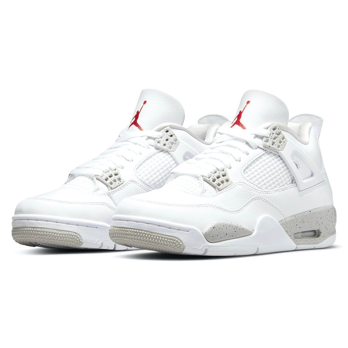 Air Jordan 4 'White Oreo' White Leather Sneakers
