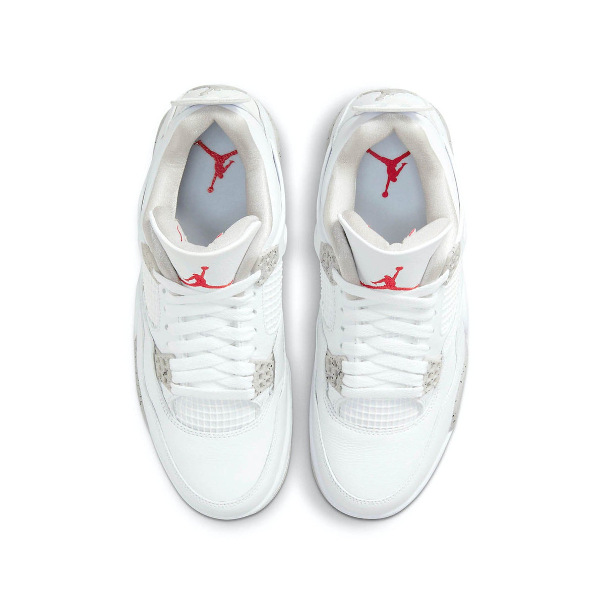 Air Jordan 4 'White Oreo' White Leather Sneakers