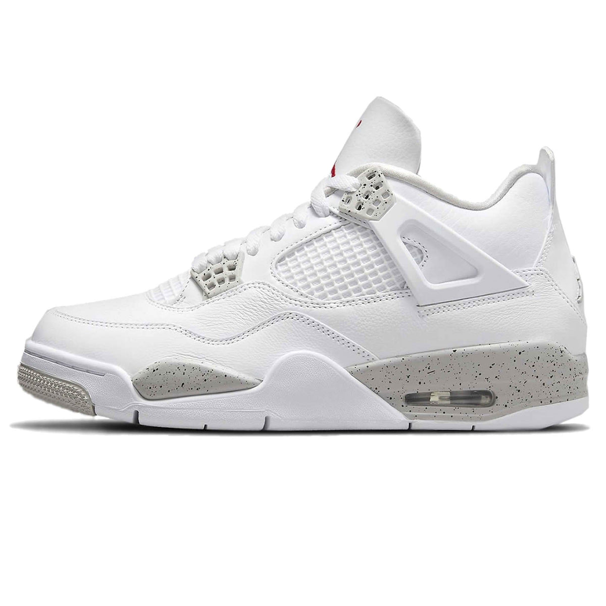 Air Jordan 4 'White Oreo' White Leather Sneakers