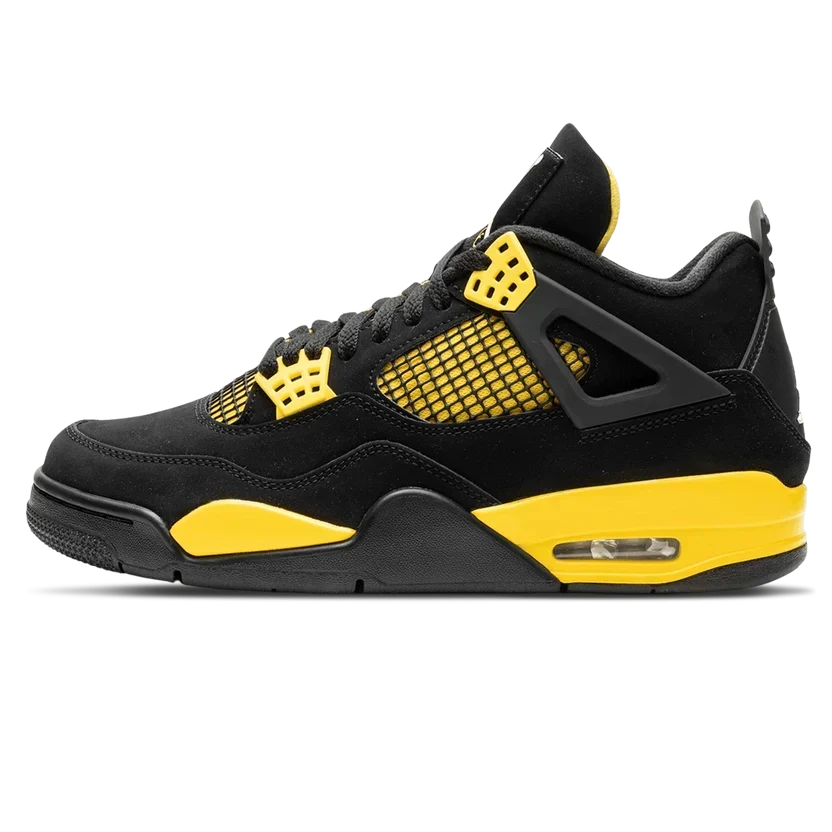 Air Jordan 4 'Yellow Thunder' (2023) Black & Yellow Sneakers